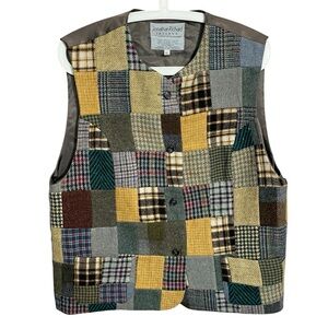 Jonathan Richard Ireland 100% Wool Vest Vintage Button down